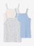 Pack of 3 ribbed tank tops for girls ecru - vertbaudet enfant 