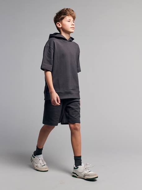 Set of short sweatshirt with short sleeves anthracite - vertbaudet enfant 