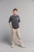 Oversized cotton t-shirt for boys anthracite+old rose - vertbaudet enfant 