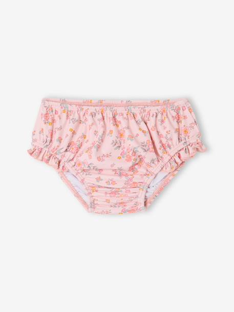 Maillot bain anti uv 3 pièces rose poudré - vertbaudet enfant 