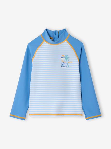 Long-sleeved set with UV protective shorts azure - vertbaudet enfant 