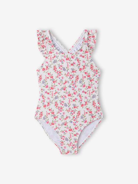 Swimsuit with frills multicoloured - vertbaudet enfant 