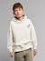 Hooded sweatshirt for boys with oversized back print ecru - vertbaudet enfant 
