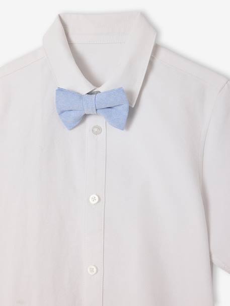 Chemise manches courtes noeud papillon blanc - vertbaudet enfant 