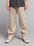 Pantalon twill coton et lin garçon taille ajustable écru - vertbaudet enfant 