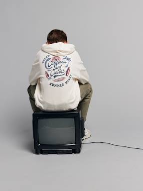 -Hooded sweatshirt for boys with oversized back print