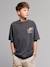 T-shirt oversize garçon coton anthracite - vertbaudet enfant 