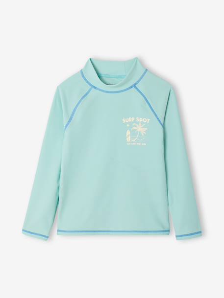 Boys' long-sleeved UV protection Surf t-shirt turquoise - vertbaudet enfant 