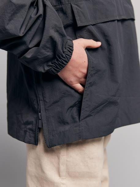 Boy's windcheater to pull on anthracite - vertbaudet enfant 
