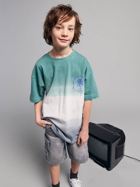 Boys' short-sleeved t-shirt light blue - vertbaudet enfant 