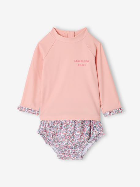 UV-resistant 2-piece swimsuit pale pink - vertbaudet enfant 