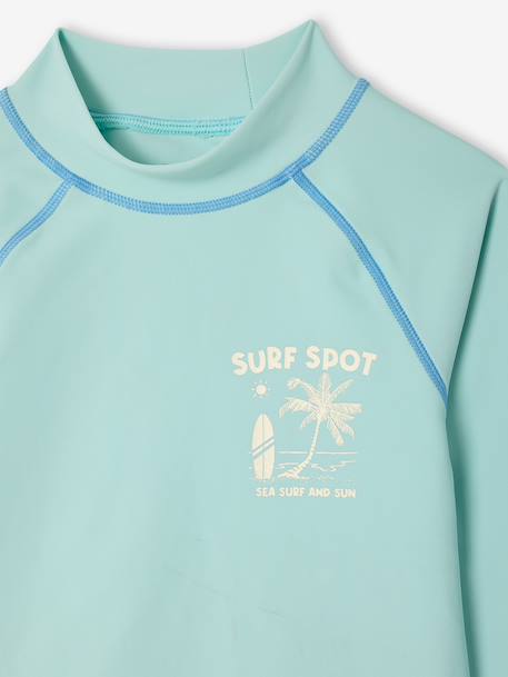 Boys' long-sleeved UV protection Surf t-shirt turquoise - vertbaudet enfant 