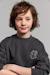 Round-neck oversized sweatshirt for boys anthracite - vertbaudet enfant 