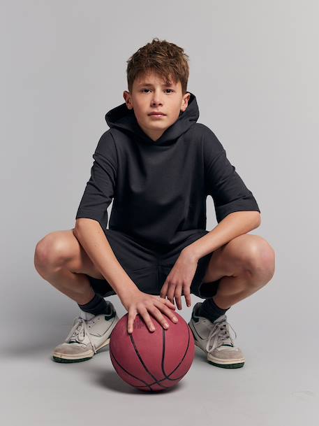 Set of short sweatshirt with short sleeves anthracite - vertbaudet enfant 