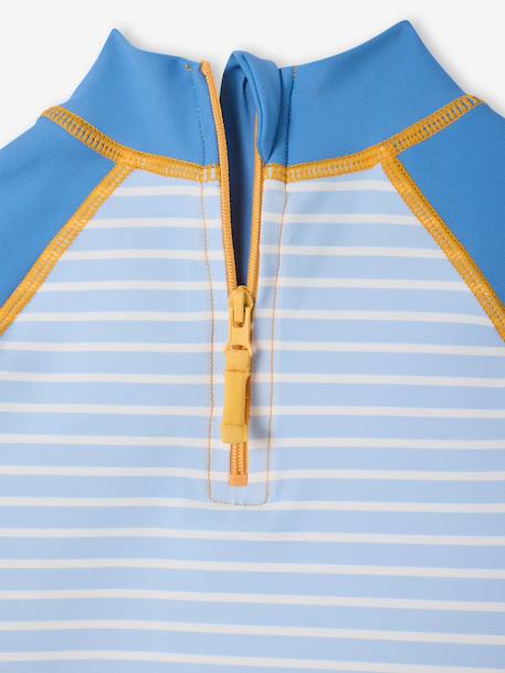 Long-sleeved set with UV protective shorts azure - vertbaudet enfant 