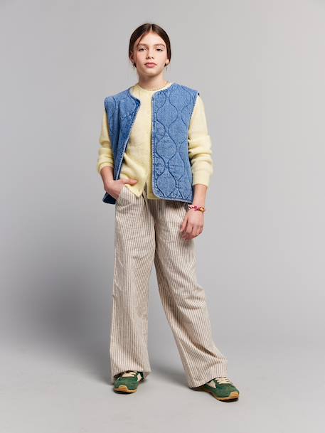Denim sleeveless jacket medium blue - vertbaudet enfant 
