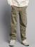 Boy's multi-pocket canvas trousers sage green - vertbaudet enfant 