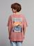 Oversized cotton t-shirt for boys anthracite+old rose - vertbaudet enfant 