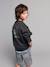 Round-neck oversized sweatshirt for boys anthracite - vertbaudet enfant 