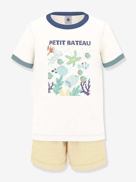 Boy's short pyjamas white - vertbaudet enfant 