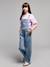 Girl's denim dungaree light blue - vertbaudet enfant 