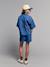 Lightweight denim girl's shirt and short set medium blue - vertbaudet enfant 