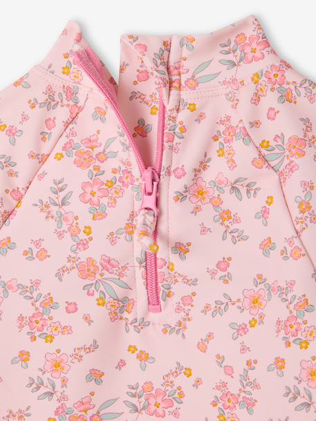 Maillot bain anti uv 3 pièces rose poudré - vertbaudet enfant 