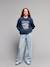 Girl's Hamptons sweatshirt navy blue - vertbaudet enfant 