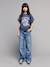 Girl's short-sleeved t-shirt navy blue - vertbaudet enfant 