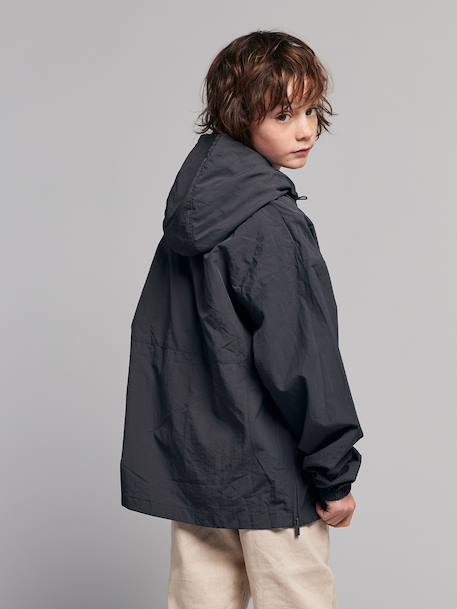 Boy's windcheater to pull on anthracite - vertbaudet enfant 
