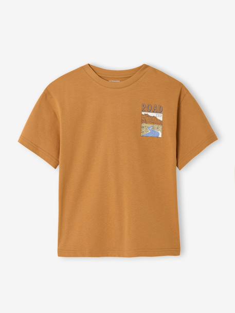 Boy's short-sleeved patterned T-shirt orange - vertbaudet enfant 