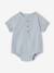Baby boys' short-sleeved bodysuit sky blue - vertbaudet enfant 