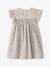 Ruffled, Short Sleeve Dress with Prints, for Girls emerald green+pale pink+printed white - vertbaudet enfant 