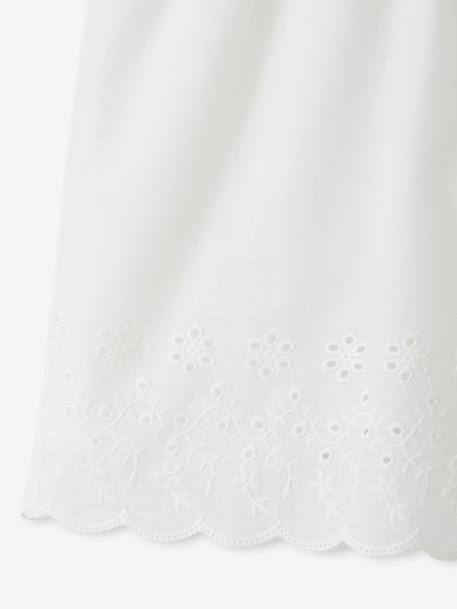 Playsuit with embroidery in cotton white - vertbaudet enfant 