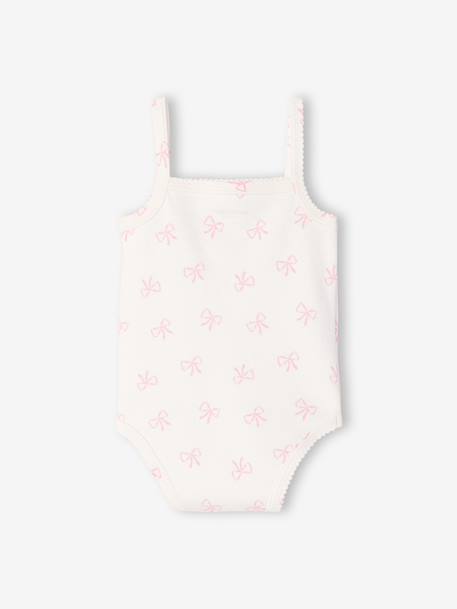 Pack of 2 girl's bodysuit with braces ecru - vertbaudet enfant 