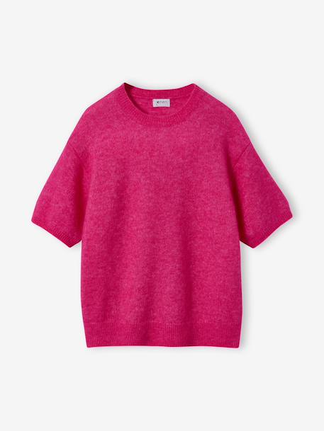 Girl's short-sleeved jumper JONEN lilac+rose - vertbaudet enfant 