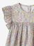Ruffled, Short Sleeve Dress with Prints, for Girls emerald green+pale pink+printed white - vertbaudet enfant 