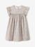 Ruffled, Short Sleeve Dress with Prints, for Girls emerald green+pale pink+printed white - vertbaudet enfant 