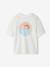 T-Shirt with Front/Back Motif, Faded Effect, JONEN aqua green+ecru - vertbaudet enfant 