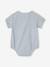 Baby boys' short-sleeved bodysuit sky blue - vertbaudet enfant 