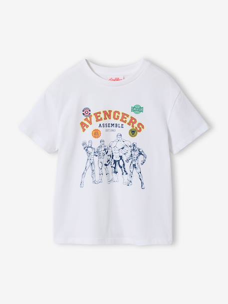 Boys' short-sleeved AVENGERS t-shirt white - vertbaudet enfant 