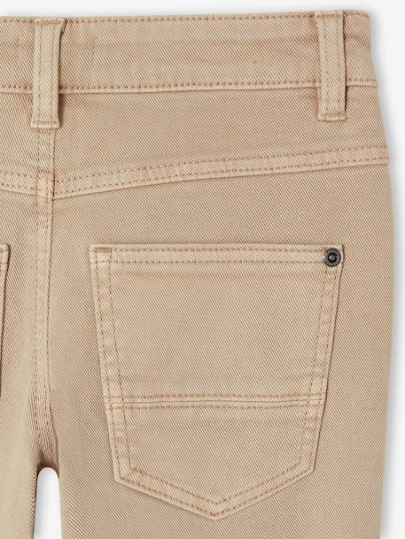 MEDIUM Hip, MorphologiK Slim Leg Coloured Trousers, for Boys beige+black+clay beige+emerald green+night blue+tomato red - vertbaudet enfant 