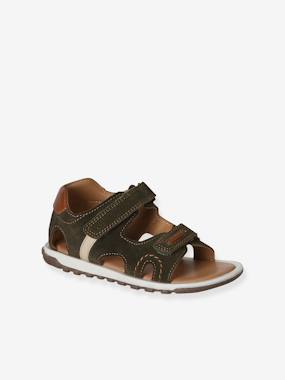 Shoes-Boys' leather touch-fastening sandals 