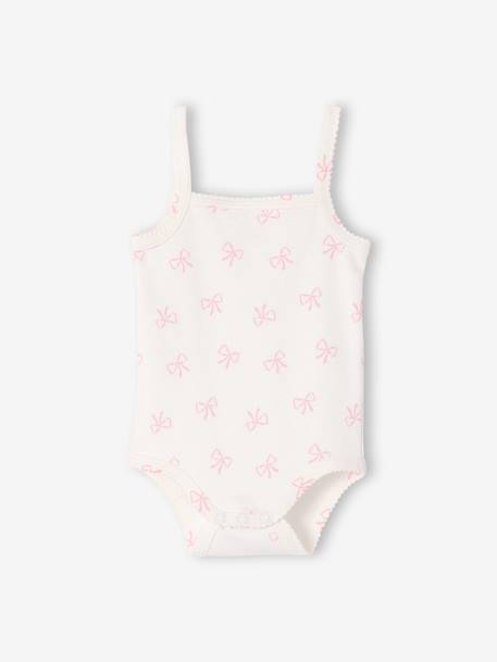 Pack of 2 girl's bodysuit with braces ecru - vertbaudet enfant 