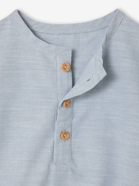 Baby boys' short-sleeved bodysuit sky blue - vertbaudet enfant 