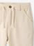 Pantalon twill coton et lin garçon taille ajustable écru - vertbaudet enfant 