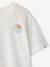 T-Shirt with Front/Back Motif, Faded Effect, JONEN aqua green+ecru - vertbaudet enfant 