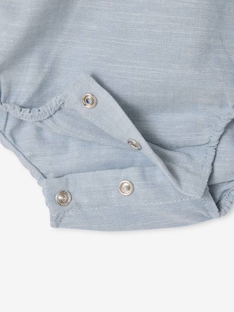 Baby boys' short-sleeved bodysuit sky blue - vertbaudet enfant 