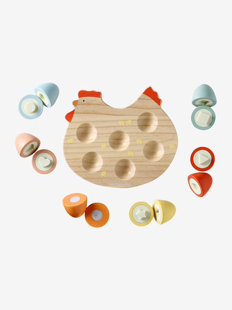 Hen with shaped eggs in FSC® wood wood - vertbaudet enfant 