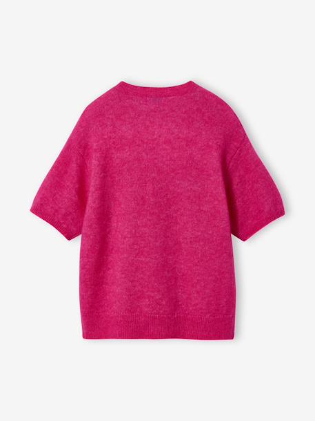 Girl's short-sleeved jumper JONEN lilac+rose - vertbaudet enfant 